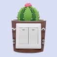 thumbnail image 4 of Adhesivo decorativo para interruptor de luz con diseño de dibujos animados para habitación infantil. Cactus bola, 4 of 9