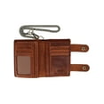 thumbnail image 3 of CTM  Leather American Flag Bifold Chain Wallet with Snap Closure (Men), 3 of 6