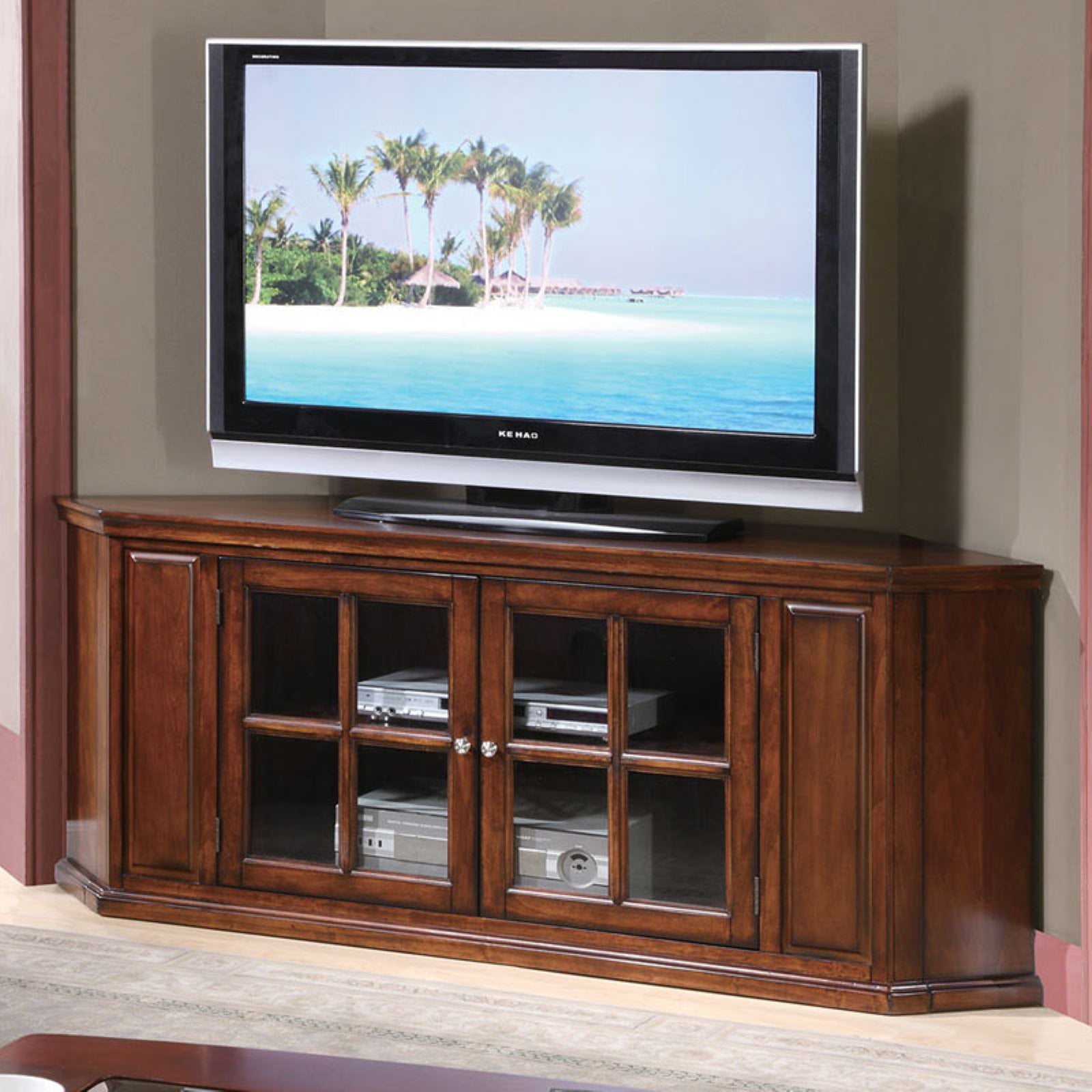 Acme Remington Brown Cherry TV Stand for TV up to 70"