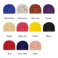thumbnail image 4 of Hijab Ethnique Bonnet Knot Mode Couleur Unie Foulard Réglable Coiffure Accessoires Perte Bonnet Casquettes Rouge, 4 of 6