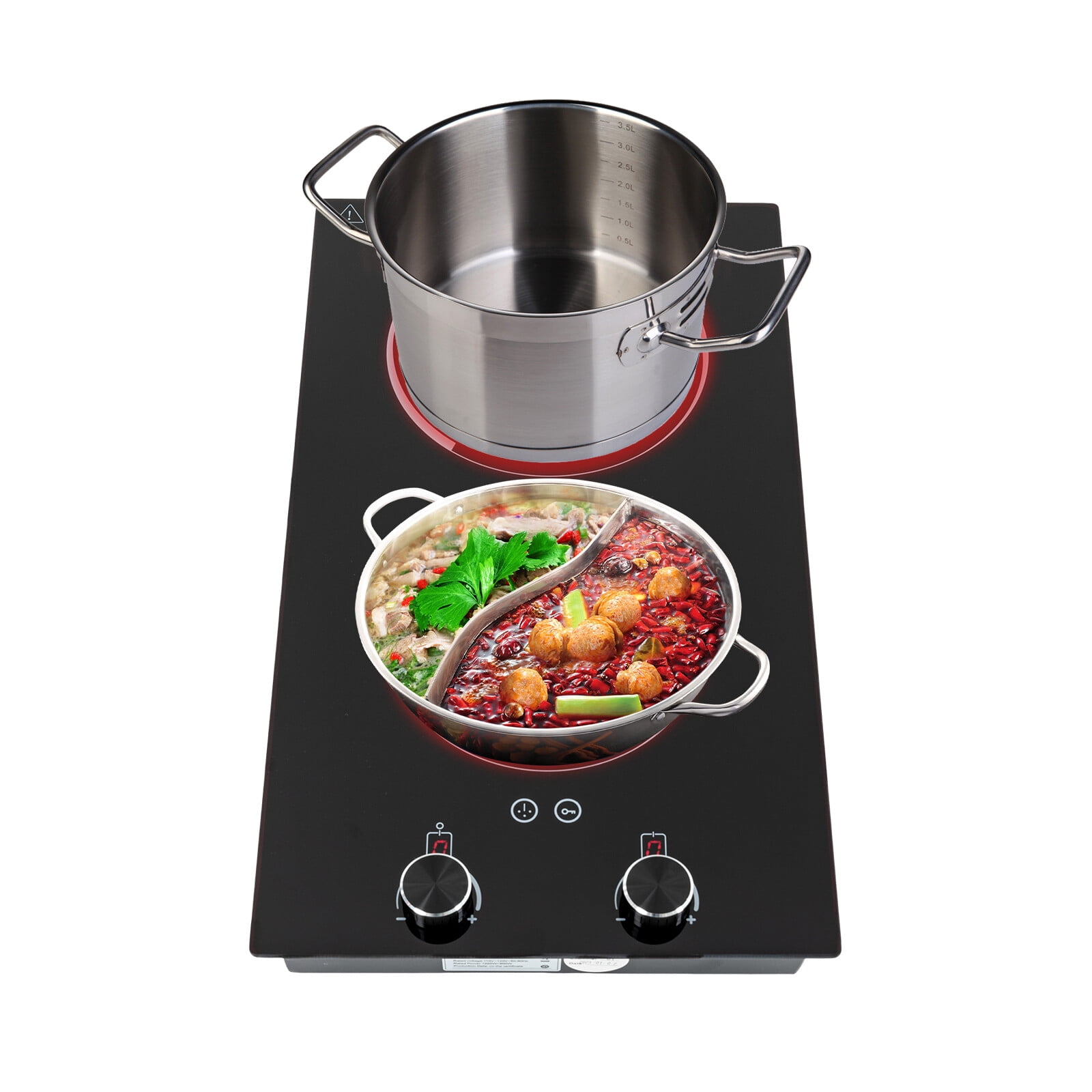 SENDERPICK 2-Burner Electric Induction Cooktop Stove Top Touch Control Child Lock 110V New
