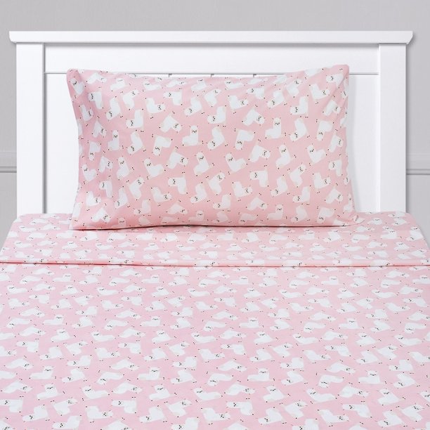 Supreme Kids Wrinkle Free Hypoallergenic Cute Llama Bed Sheets