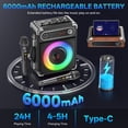 thumbnail image 2 of JYX Karaoke Machine, Bluetooth Speaker with 2 Microphones, Speaker with FM Radio, Singing Machine, 2 of 11