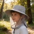 thumbnail image 4 of Mosquito Net Hat Sun Hat, Solar Powered Cooling Fans with Wide Brim for Fishing, Gardening, Hiking, Camping, 4 of 5