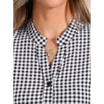 thumbnail image 5 of DARING DIVA Plaid Ruffle A-Line Gingham Dress L Black White, 5 of 6