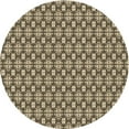 thumbnail image 1 of Ahgly Company Indoor Round Patterned Dark Brown Area Rugs, 5' Round, 1 of 6