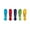 Rainbow, variant on Farberware Translucent Plastic Kitchen 0.23lb Clips, 5 Count Multi-Color