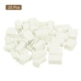 thumbnail image 3 of Uxcell 25Pack Plastic Flat Bell End Stoppers, Cord Ends Lock with Lid for Clothes Backpack Drawstring, White, 3 of 6