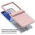 thumbnail image 4 of for Galaxy Z Flip 7 FE / Z Flip 6 Case with Tempered Glass Outer Screen Protector, Hard PC Slim Cover with Hinge Protection, Shockproof Anti-Drop Skin-Friendly, Support Wireless Charging, Pink, 4 of 5