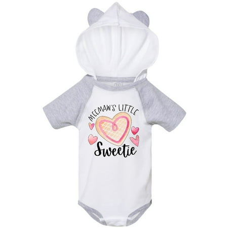 

Inktastic Meemaw s Little Sweetie with Heart Cookie Gift Baby Boy or Baby Girl Bodysuit