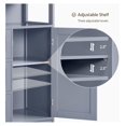 thumbnail image 4 of Tieyuny 35.5" Freestanding Bathroom Floor Cabinet with Door, 3 Drawers & Adjustable Shelf, Storage Organizer for Bathroom, Gray, 4 of 4