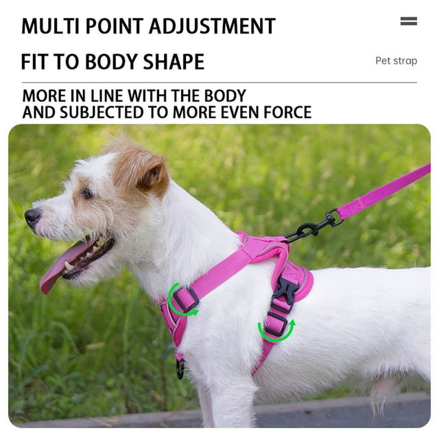 Adjustable Pet Leash for Dogs and Cats Breathable Mesh Harness Vest with Reflective Strips for Enhanced Control During Indoor and Outdoor Walking Training