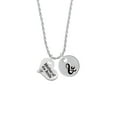 thumbnail image 2 of Delight Jewelry Silvertone Large Mother of the Bride Heart Silvertone Script Initial Disc - & - Charm Necklace, 20"+3", 2 of 4