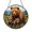 Acrylic 3.5 Inch, variant on Forest Scene Bear Panel, Stained Glass Style Wildlife Gift