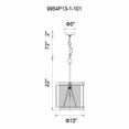 thumbnail image 4 of Cwi Lighting Parsh Mini Lustre avec Abat-Jour en Tambour et Finition Étain, 4 of 4