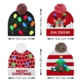 thumbnail image 5 of WeFlash 4 Pack LED Light up Christmas Beanie Hats Xmas Knitted Hat Unisex Winter Hat Flashing Cap for Adults Kids Christmas Gift New Year, 5 of 5