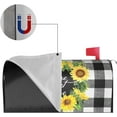 thumbnail image 2 of Spring Sunflower Wreath Mailbox Covers Magnetic 21x18 Inch with Home Sweeet Home Buffalo Plaid Decor Mailbox Decals Mailbox Wrap Post Letter Box Cover for Garden Yard Letter Box Decoration, 2 of 6
