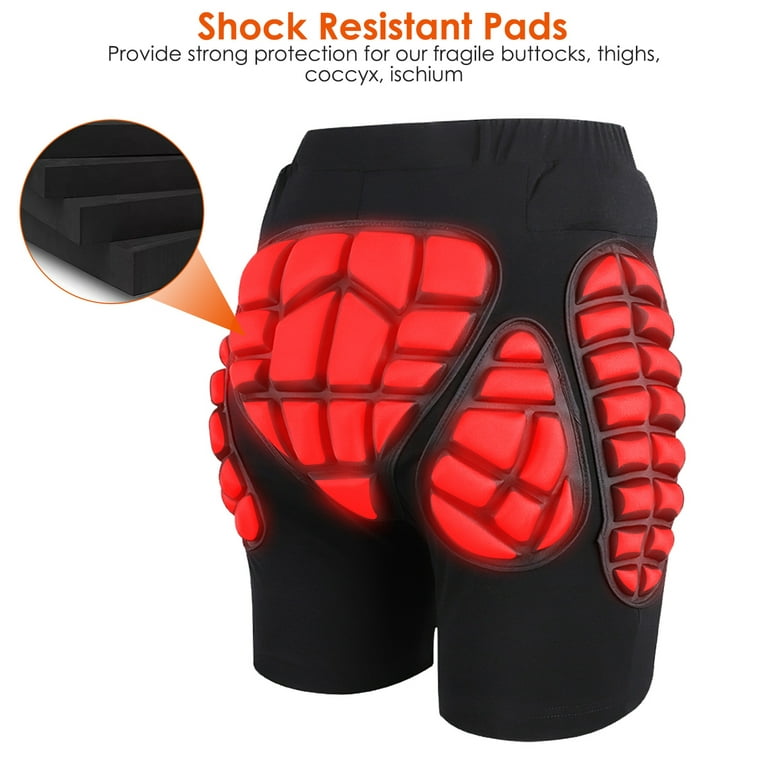 TTIO Padded Shorts-3D Hip Butt Pad-EVA Protective Gear Soft
