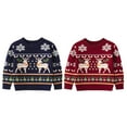 thumbnail image 2 of URMAGIC Long Sleeve Christmas Elk Sweater Xmas Knit Tops for Toddler Little Girl Boy, 2 of 8