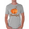 thumbnail image 1 of Awkward Styles Thanksgiving T-Shirt Thankful Pumpkin Shirts for Men, 1 of 4