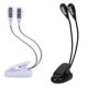 thumbnail image 3 of Lámpara de lectura LED LAOSD con brazo doble y CLIP USB 3 niveles de brillo color blanco, 3 of 7
