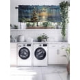 thumbnail image 5 of Christmas Ocean Valances for Windows, Sea Sunset Sky Seaside Light Filtering Window Treatment Valances, Rod Pocket Small Curtains for Kitchen/Bathroom, 42"x12", 5 of 9