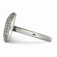 thumbnail image 3 of FB Jewels Stainless Steel Polished w/ Preciosa Crystal Circle Ring, 3 of 5