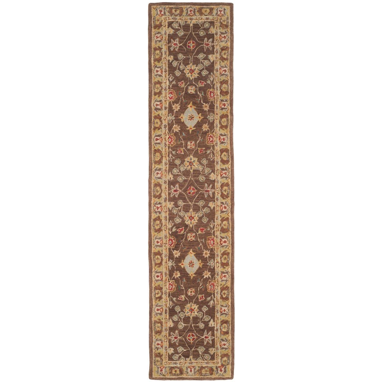 SAFAVIEH Anatolia Sandy Floral Area Rug, Brown/Gold, 9'6" x 13'6"