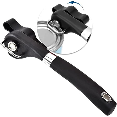 TIFOR Safe Cut Can Opener, Smooth Edge Can Opener - Can Opener Handheld, Manual Can Opener, Ergonomic Smooth Edge, Food Grade Stainless Steel Cutting Can Opener for Kitchen & Restaurant