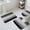 Gray, variant on Blue Beige Brown Bath Mat 3 Piece Bathroom Rug Set, Country Retro Gradient Wooden Grain Non Slip Bath Rug Contour Mat and Toilet Lid Cover, Absorbent Shower Mats Soft Bath Rugs and Mats Sets