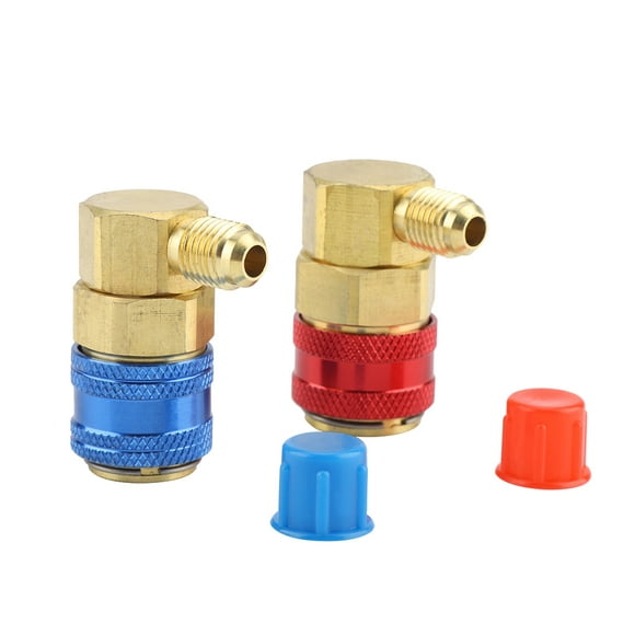 Greensen Pair of R134a Car Air Condition Fluoride Joints Quick Couplers Connectors for Refrigerant R134a, R134a Refrigerant, Refrigerant Quick Couplers