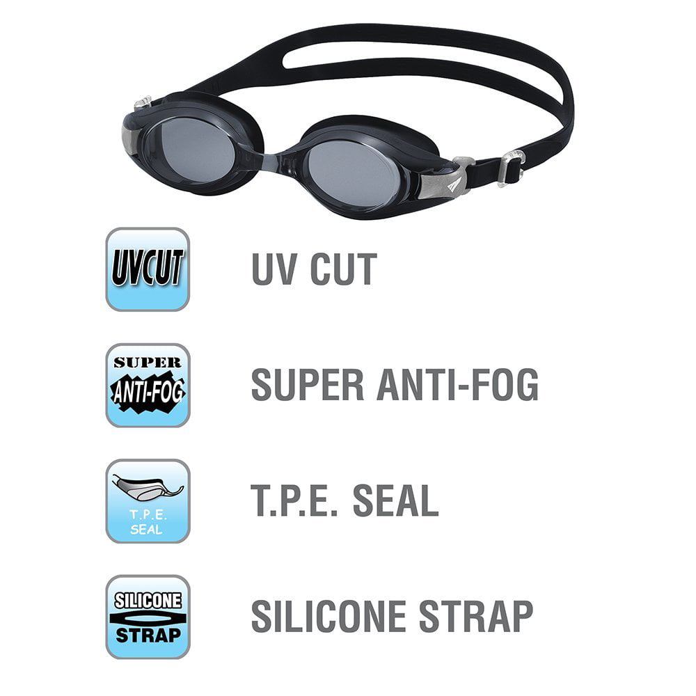 View RX Optical Prescription Swim Goggles with Case 