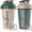 Blue&Beige, variant on VELOMIX Leak Proof Protein Shaker Bottle with Wire Whisk, 2 Pack, 20 fl oz, Black/Clear