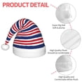 thumbnail image 4 of Yiaed USA Colors Stripes Print Hat,Santa Claus Hat For Xmas Party, Christmas Hat For Boys Girls Child Infant Holiday Hat, 4 of 6