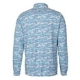 thumbnail image 3 of Men's Cutter & Buck Light Blue Springfield Cardinals Traverse Camo Print Stretch Quarter-Zip Pullover Top, 3 of 3