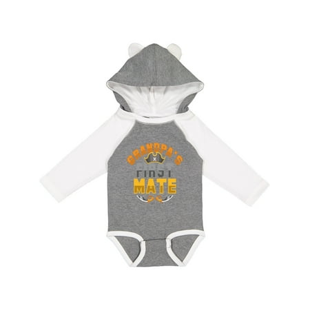 

Inktastic Grandpas 1st Mate Pirate Sailing Gift Baby Boy or Baby Girl Long Sleeve Bodysuit