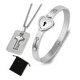 thumbnail image 1 of Pulsera Brazalete Pareja Con Llave Corazón Acero Inoxidable Xtellar plateado, 1 of 4