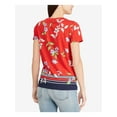 thumbnail image 2 of RALPH LAUREN Womens Red Short Sleeve Crew Neck T-Shirt Size: S, 2 of 4