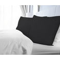 thumbnail image 3 of Royale Linens King Pillowcase Set of 2 - Bed Pillow Cover - 20" x 40" -Black Pillowcases - 1800 Brushed Microfiber, Wrinkle & Fade Resistant - Soft & Cozy- King Size Pillow Case (King, Black) Black King Pillow Case, 3 of 9