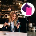 thumbnail image 4 of FUTUREORYY 2Set Wallet Phone Case Adhesive Phone Wallet Polyester Storage Travel Purple, 4 of 5