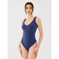 thumbnail image 3 of Body REORIA sexy para mujer, cuello en V profundo, sin espalda, azul real, 3 of 6