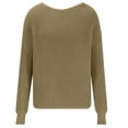 thumbnail image 7 of Timegard Sweaters for Women off the Shoulder Cropped Long Sleeve Pullover Tops Fall Winter Comfy Blouse, 7 of 7