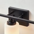thumbnail image 4 of KAWOTI 3-Light Dimmable Bathroom Vanity Light with Frosted White Glass Black, 4 of 7
