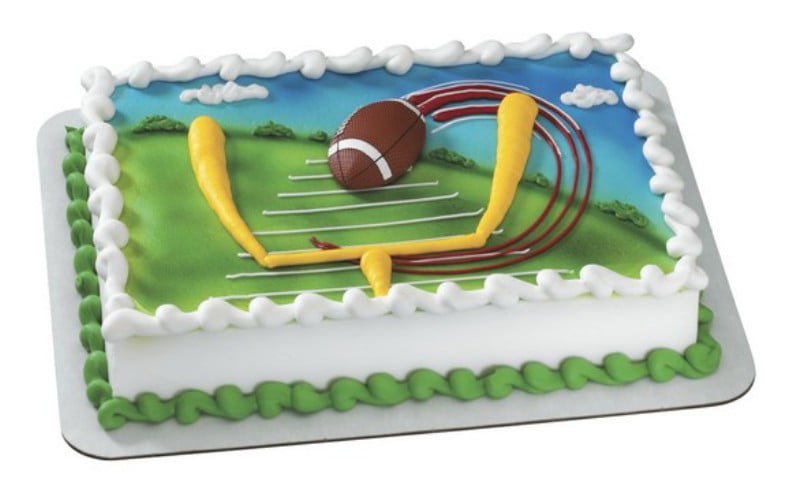 Personalised Rugby Pitch Birthday Cake/Cupcake Toppers Decorated On Rice Paper 