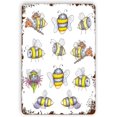 thumbnail image 1 of Busy bee, Bubble bee, bee Knee, bee 12"x16" Metal tin Sign Metal tin Sign Metal Plaque Metal tin Sign, 1 of 4