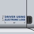 thumbnail image 3 of 2 Pack - Driver Using Electronic Vinyl Decal Electronic Logging Device Sticker E-Log Electronic Driver Logs Decal for Commercial Semi Truck & Bus Drivers - Many Colors & Sizes (11" x 3", Blue), 3 of 8