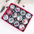 thumbnail image 6 of 9 Pcs Christmas Tinplate Set Candy Box Gift Storage Box Biscuit Can Tin Can Christmas Decoration Christmas Gift Box, 6 of 7