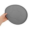 thumbnail image 5 of ELAYARD 2-Pack Reusable Pet Feeding Mats with Slow Feeder Design and Paw Print for Dogs and Cats, 5 of 7