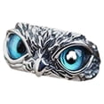 thumbnail image 2 of Sonducket Anillo De Ojo De Búho Con Brillo Metálico No Es Fácil De Deformar Anillo De Búho Ojo Fiesta De Estilo Oficial De Alta Gama Azul Type3 NO3, 2 of 6