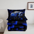 thumbnail image 5 of Erosebridal Gradient Rectangle Bedding Sets Twin with Comforter, Cool Racing Car Duvet Insert, Extreme Sports Decor, Reversible, 5 of 7